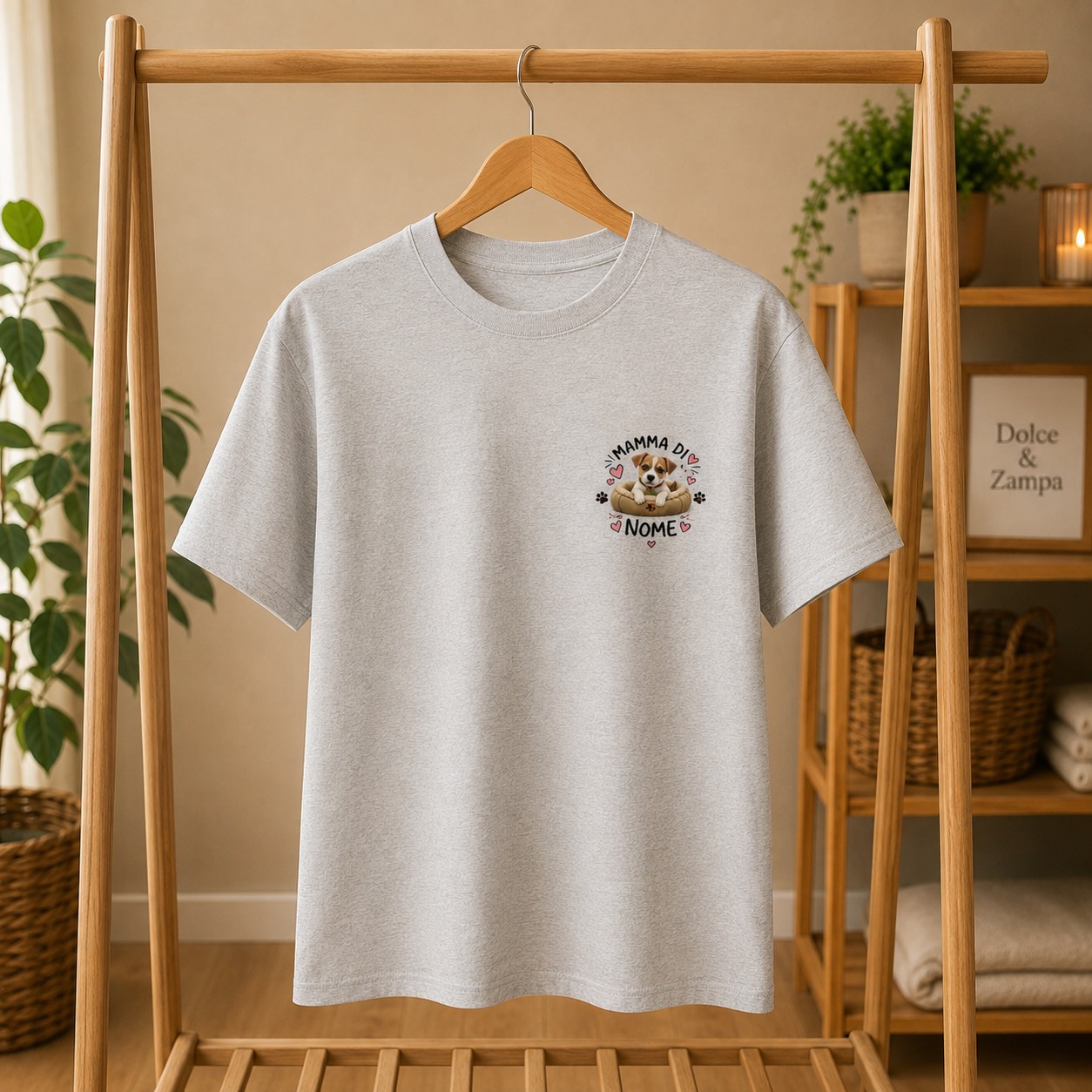 T-Shirt Personalizzata Mamma di Zampa in Cotone